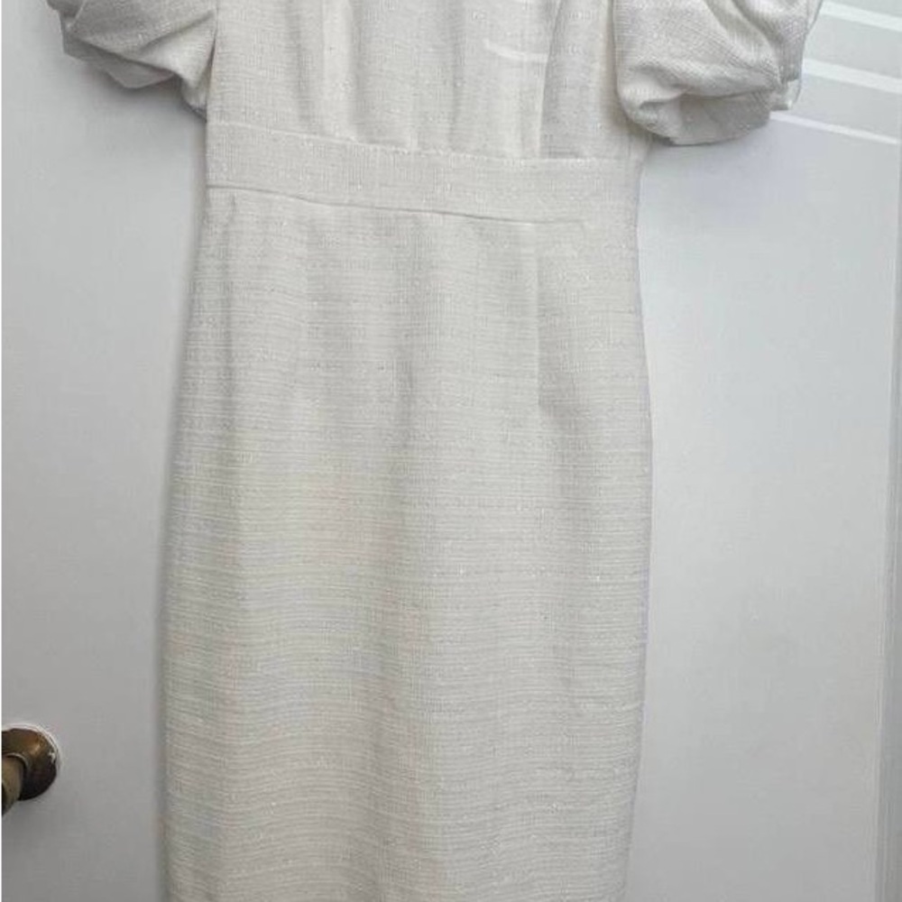 Ivy City Co Cream Puff Sleeve Sheath Dress